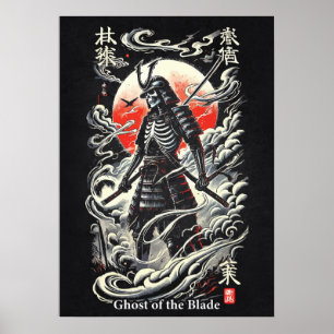 Poster Fantasma da Lâmina, Samurai Zumbi, Anime Japonês
