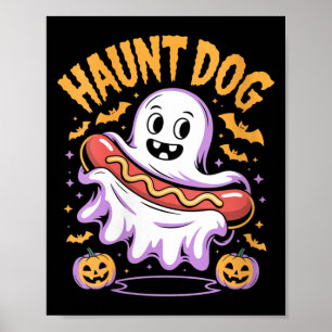Poster Fantasma de cachorro engraçado de Halloween para m