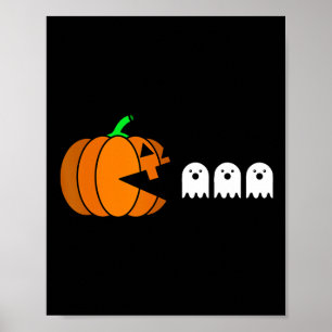 Poster Fantasma De Comida De Abóbora De Halloween