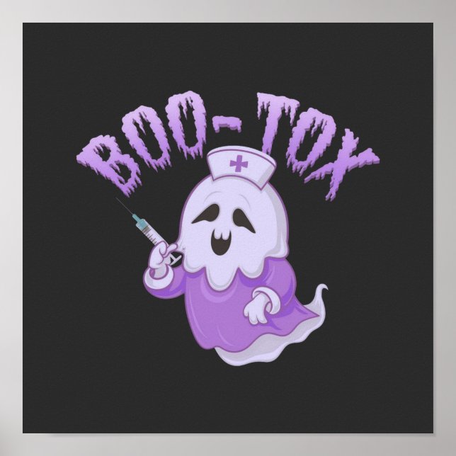 Poster Fantasma de Enfermeira Fofa com Injeção de Botox E (Frente)
