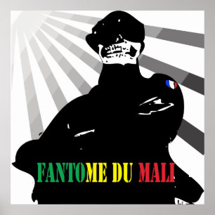 Póster Fantasma de Mali - soldado francês em Mali