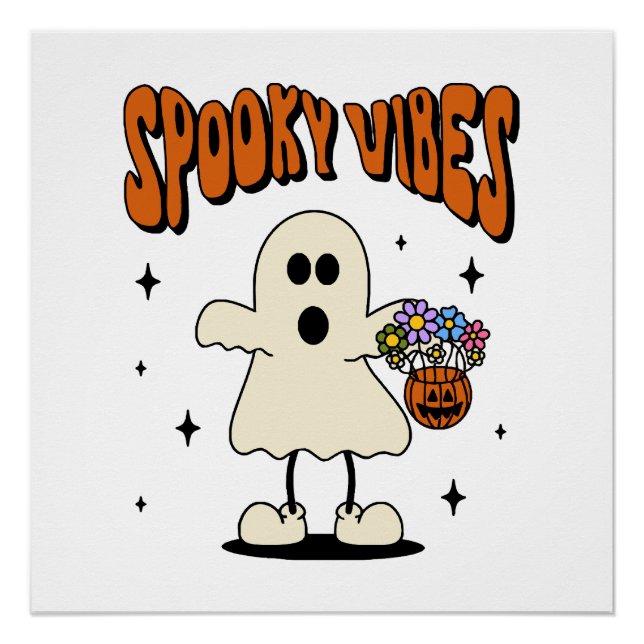 Póster fantasma de vibrações assustadoras (Frente)