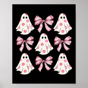 Poster Fantasma do Arco Rosa de Coquette Halloween
