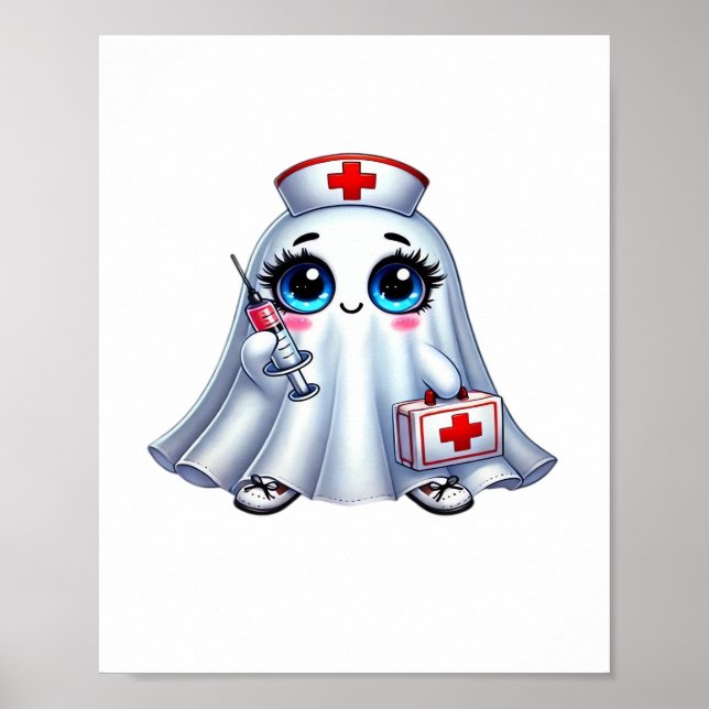 Poster Fantasma do Dia das Bruxas em Clássico uniforme de (Frente)
