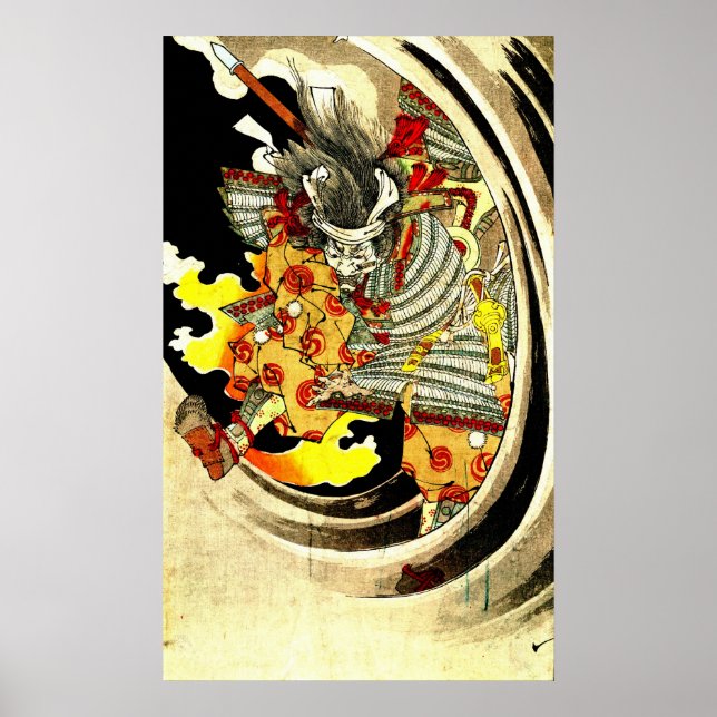 Póster Fantasma do Guerreiro Tomomori 1880 (Frente)