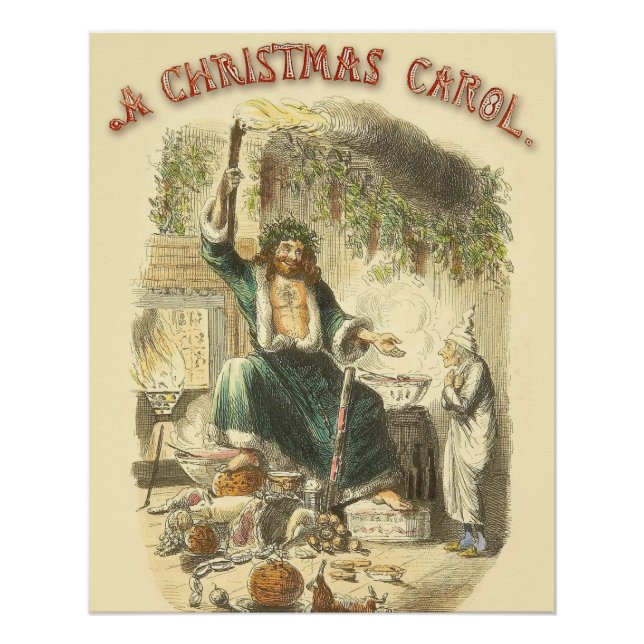 Póster Fantasma do Natal Presente Scrooge (Frente)