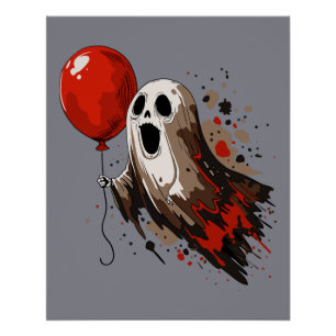 Póster Fantasma e Balão Vermelho