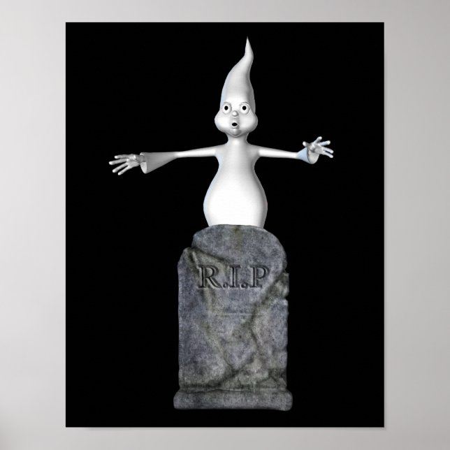 Póster Fantasma E Tombstone Cute E Cute (Frente)