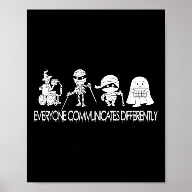 Poster Fantasma Engraçado Todos se Comunicam Diferentemen (Frente)