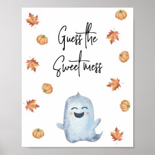 Poster Fantasma fofo - Adivinhe a bagunça doce