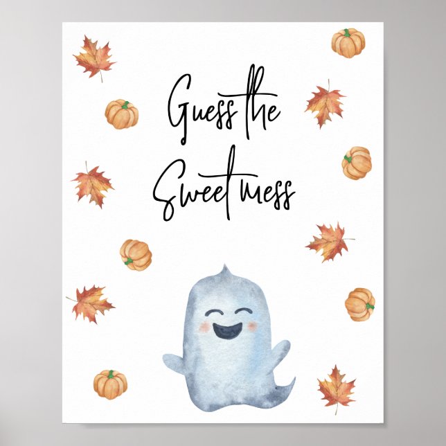Poster Fantasma fofo - Adivinhe a bagunça doce (Frente)