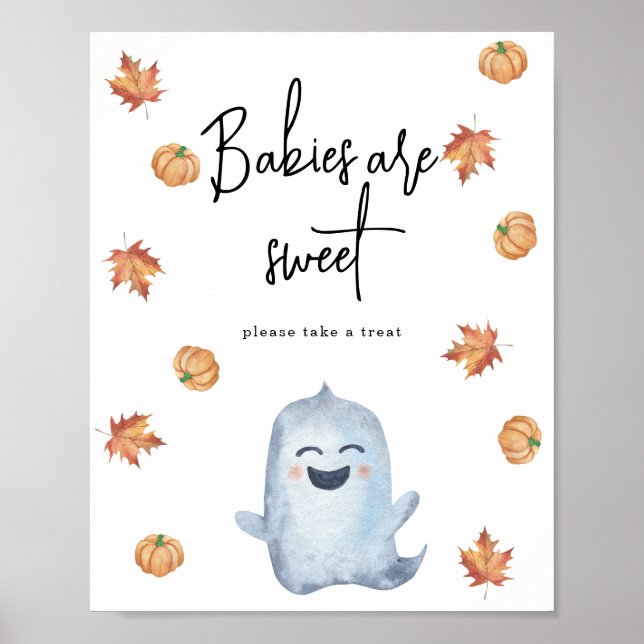 Poster Fantasma fofo - Bebês são doces (Frente)