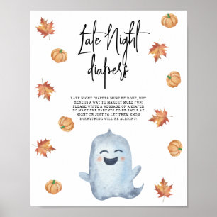 Poster Fantasma fofo - Fraldas noturnas