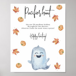 Poster Fantasma fofo - Jogo de caça ao chupeta no chá de 