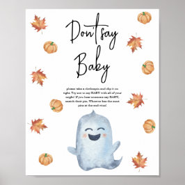 Poster Fantasma fofo - Não diga bebê