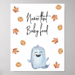 Poster Fantasma fofo - Nome aquele alimento para bebê