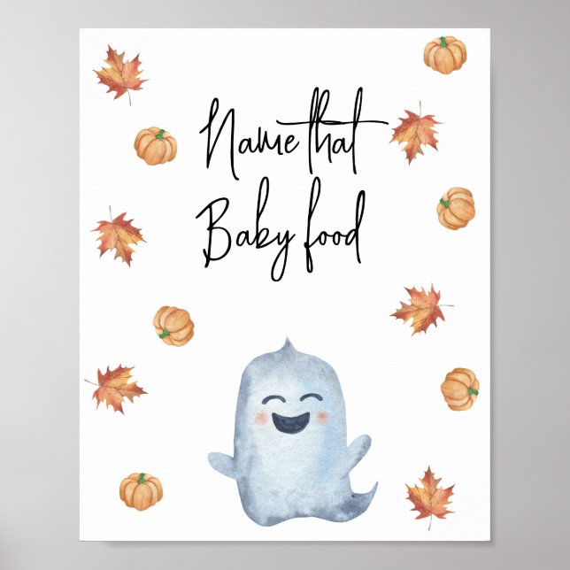 Poster Fantasma fofo - Nome aquele alimento para bebê (Frente)