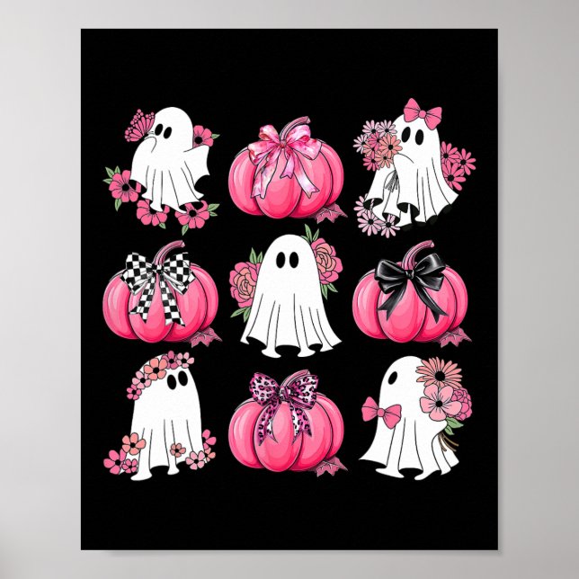 Poster Fantasma Ghost Bonito Florals Colchetes Rosa Arcos (Frente)