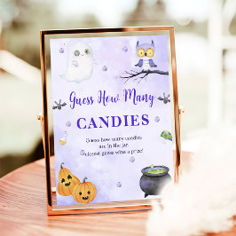 Poster Fantasma Halloween Adivinha Quantas Canetas Jogam 