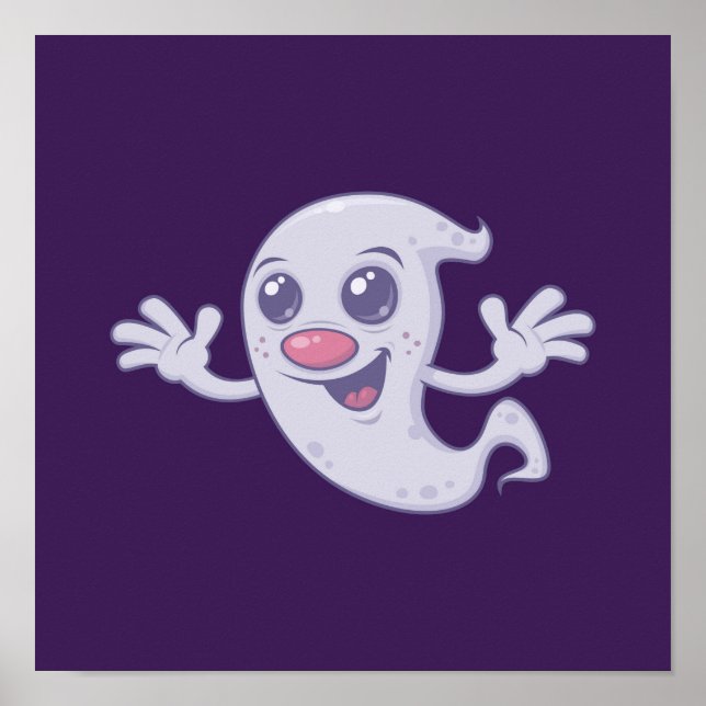 Poster Fantasma Retro Fofo (Frente)