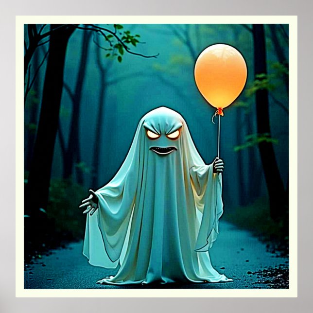 Poster Fantasma Spooky com Eerie Balloon (Frente)
