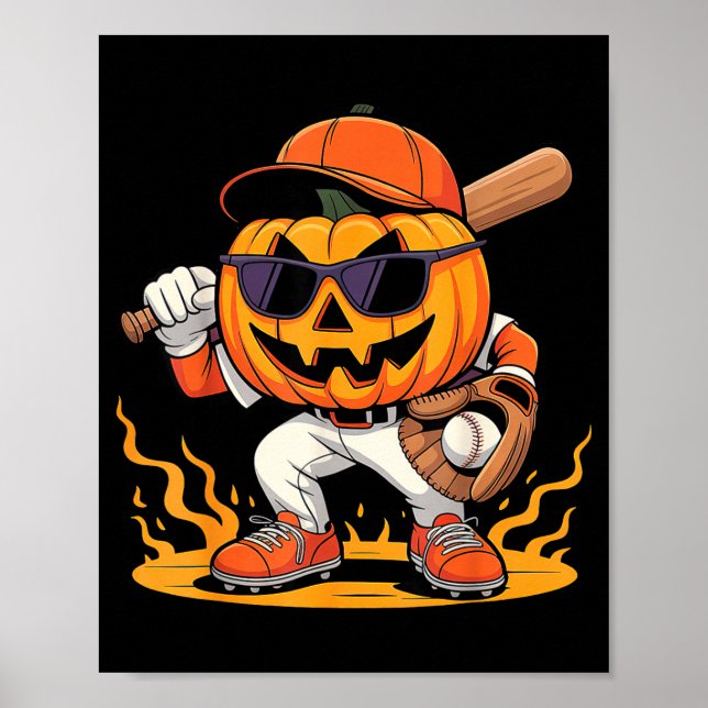 Poster Fantasmagóricos Trajes de Beisebol de Halloween pa (Frente)
