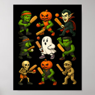 Poster Fantasmas Aranha Halloween Vampiro Esqueleto Assus
