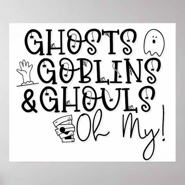 Poster fantasmas de goblins, oh minha mãe halloween (Frente)