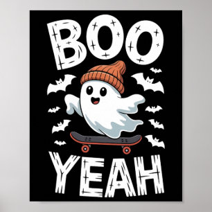 Poster Fantasmas de Halloween Skateboard Boo Sim Traje Me