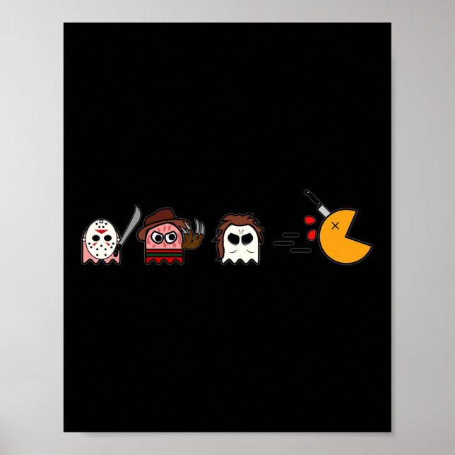 Poster Fantasmas divertidos, Parody Halloween Gamer anos  (Frente)