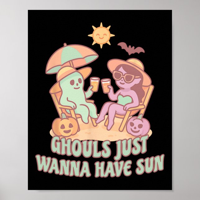 Poster Fantasmas e Goblins do Summerween Só Querem Ter Ve (Frente)