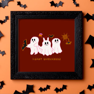 Poster Fantasmas Engraçados Posando Para Uma Foto Poste