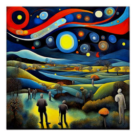 Póster Fantasmas na paisagem