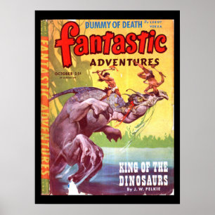 Poster Fantastic Adventures v07 n04 (Out 1945)_Pulp Art