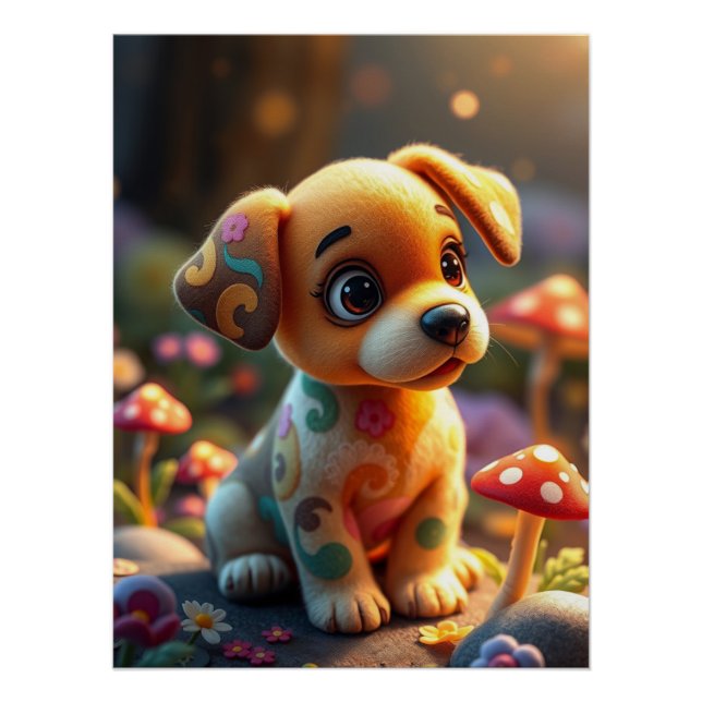 Póster Fantástica Arte Puppy (Frente)
