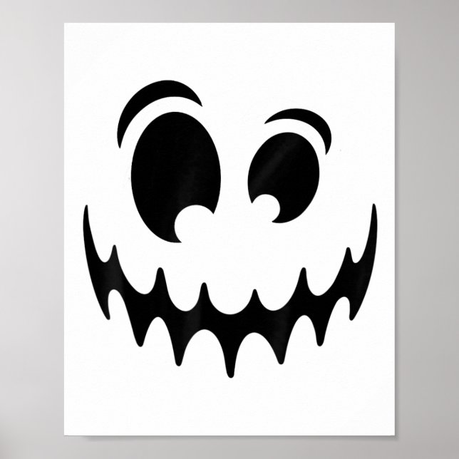 Poster Fantástico Fantasma Pumpkin Rosto Figurino Hallowe (Frente)