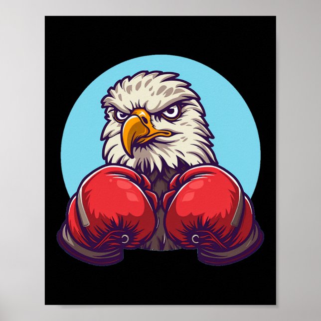 Poster Fantástico Traje de Águia de Boxe Com Luvas Legais (Frente)