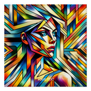 Póster Fantasy Abstrato surreal Girl
