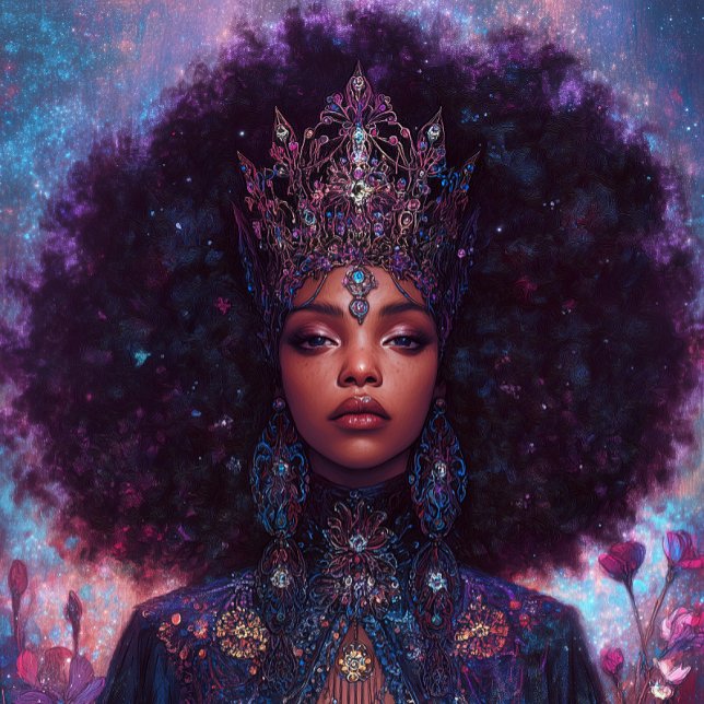 Poster Fantasy Art Black Girl Black Queen Goddess (Criador carregado)