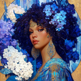 Poster Fantasy Art Black Girl Black Queen Goddess