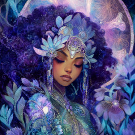 Poster Fantasy Art Black Girl Black Queen Goddess
