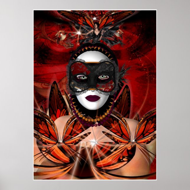 Poster Fantasy Art Butterfly Queen Sem fronteira (Frente)