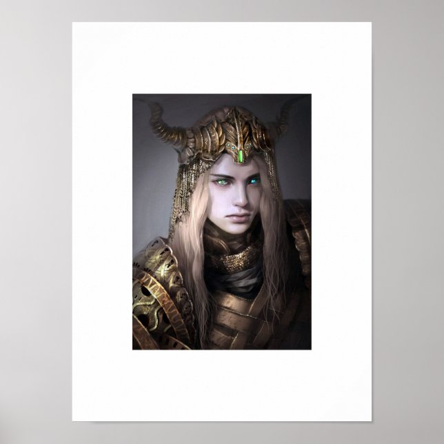 Poster Fantasy Art, Mulher Guerreira (Frente)