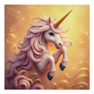 Póster Fantasy Art Unicorn