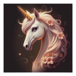 Póster Fantasy Art Unicorn