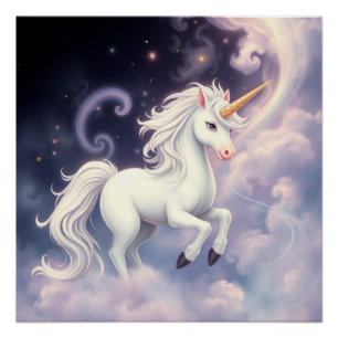 Póster Fantasy Art Unicorn