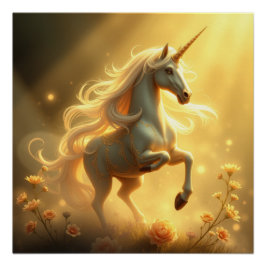 Póster Fantasy Art Unicorn