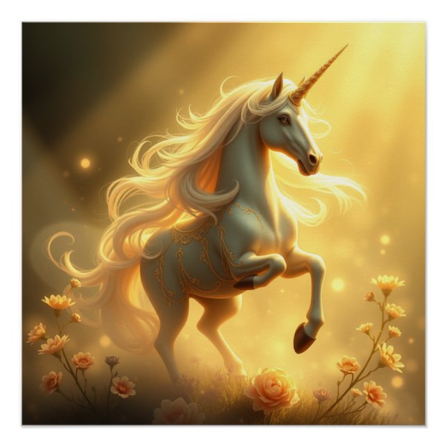 Póster Fantasy Art Unicorn (Frente)
