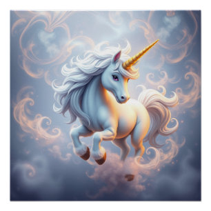 Póster Fantasy Art Unicorn