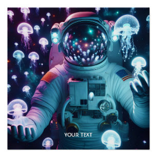 Póster Fantasy Astronauta Gelyfish Space